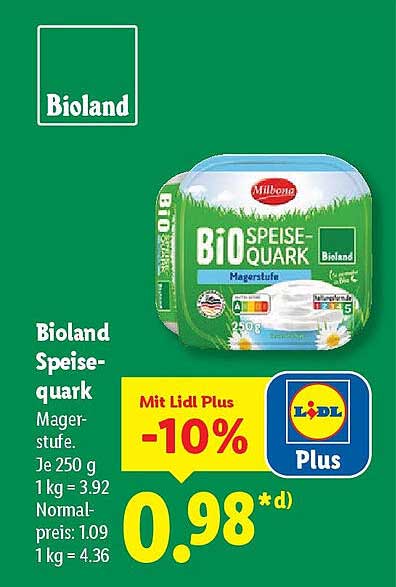 Bioland Speisequark Magerstufe