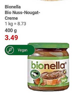 Bionella Bio Nuss-Nougat-Creme 400 g