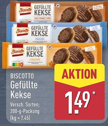Biscotto Gefüllte Kekse - Verschiedene Sorten