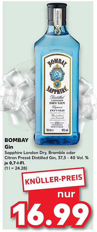 BOMBAY Gin - Sapphire London Dry, Bramble oder Citron Pressé