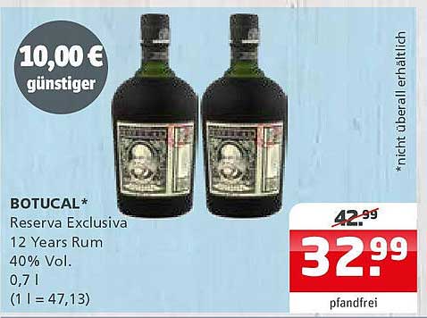 BOTUCAL Reserva Exclusiva 12 Years Rum 0,7 l