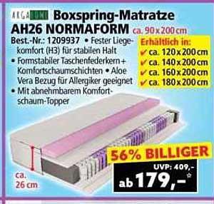 Boxspring-Matratze AH26 NORMAFORM