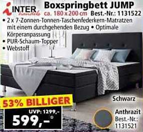 Boxspringbett JUMP - 180 x 200 cm