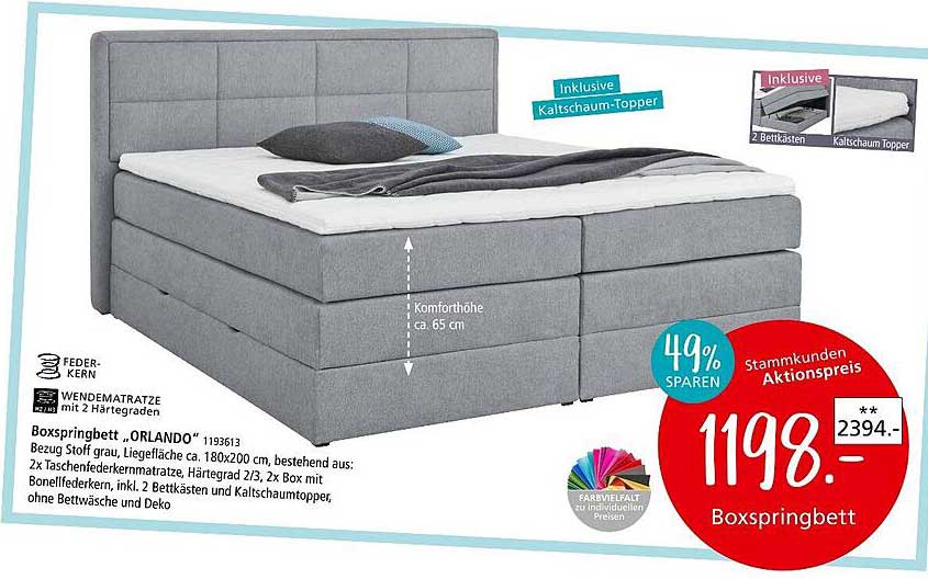 Boxspringbett "ORLANDO"