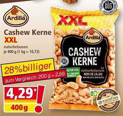 Cashew Kerne XXL naturbelassen 400 g
