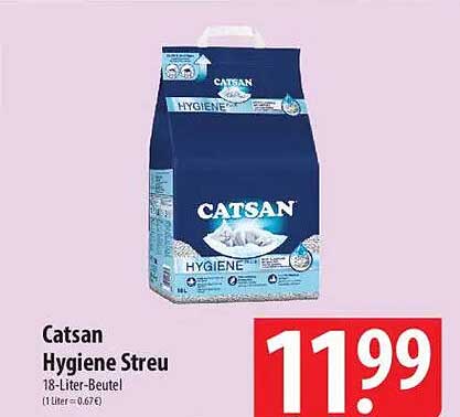 Catsan Hygiene Streu 18-Liter-Beutel