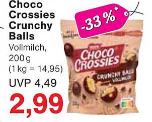 Choco Crossies Crunchy Balls Vollmilch, 200 g