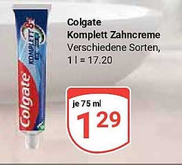Colgate Komplett Zahnpasta - Verschiedene Sorten, 75 ml