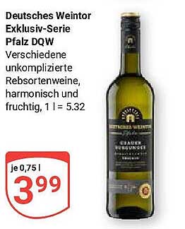 Deutsches Weintor Exklusiv-Serie Pfalz DQW