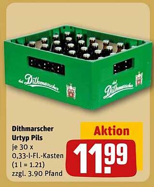 Dithmarscher Urtyp Pils - 30 x 0,33-l-Flaschen-Kasten