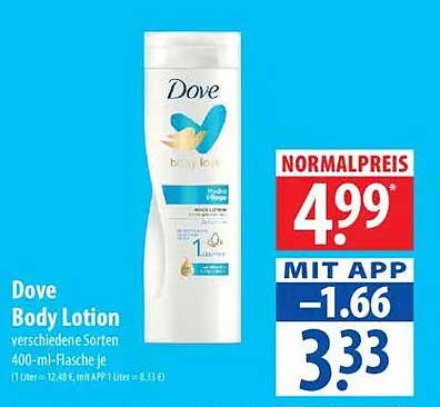 Dove Body Lotion verschiedene Sorten 400-ml-Flasche je