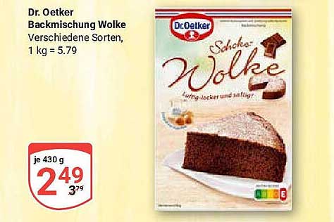 Dr. Oetker Backmischung Wolke - verschiedene Sorten