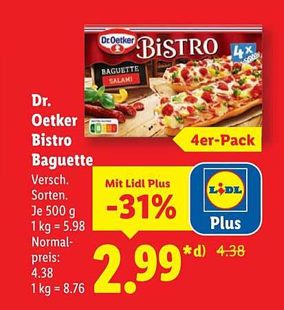 Dr. Oetker Bistro Baguette 4er-Pack