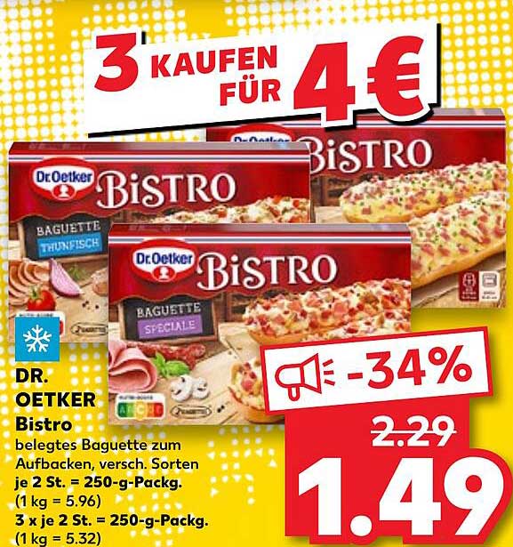 DR. OETKER Bistro belegt, 250-g-Packung