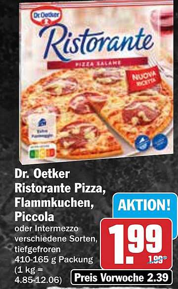 Dr. Oetker Ristorante Pizza, Flammkuchen, Piccola