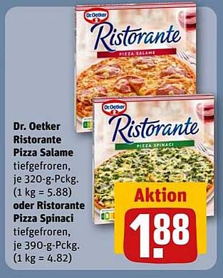 Dr. Oetker Ristorante Pizza Salame oder Pizza Spinaci