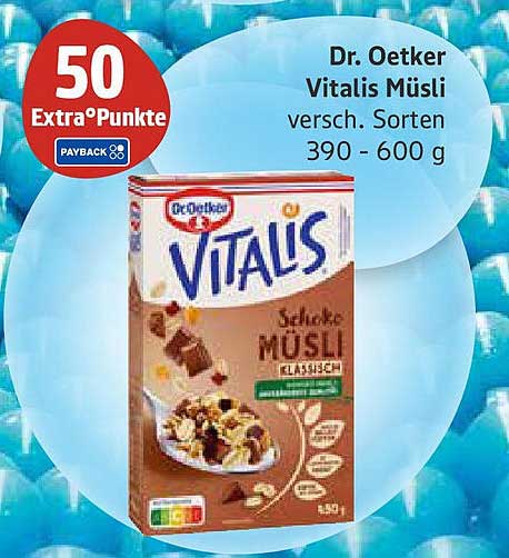 Dr. Oetker Vitalis Müsli – verschiedene Sorten 390 – 600 g