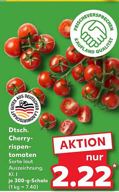 Dtsch. Cherrytomaten - 300-g-Schale für nur 2,22 €