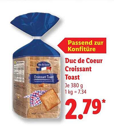 Duc de Coeur Croissant Toast