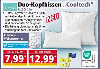 Duo-Kopfkissen „Cooltech“ in 2 Größen