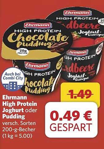 Ehrmann High Protein Joghurt oder Pudding - Verschiedene Sorten
