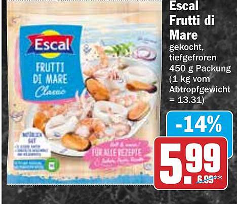 Escal Frutti di Mare 450 g - Tiefgefroren