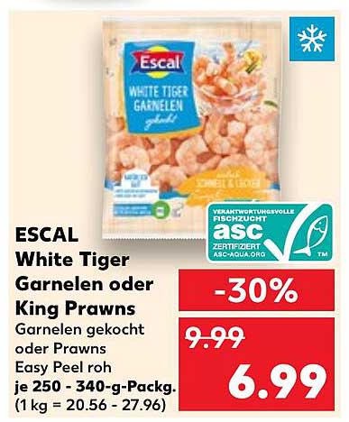 ESCAL White Tiger Garnelen oder King Prawns