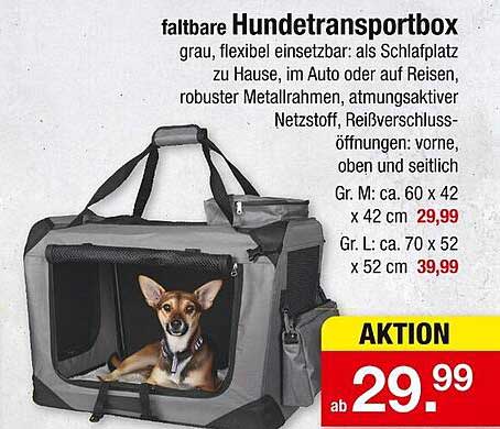 faltbare Hundetransportbox