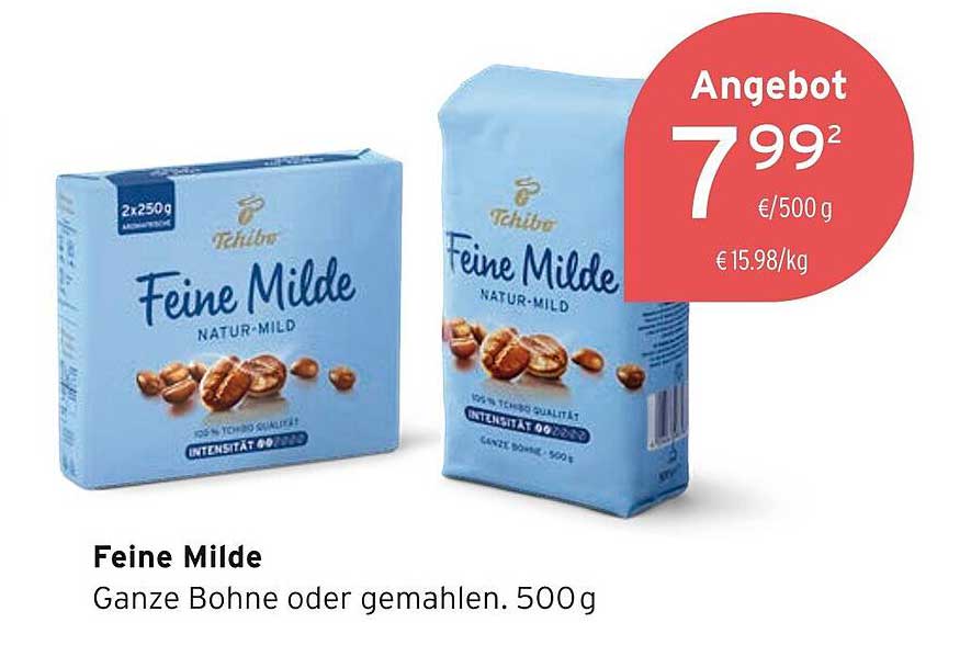 Feine Milde - Ganze Bohne oder gemahlen. 500g