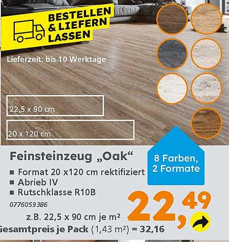 Feinsteinzeug "Oak" - Stilvolle Fliesen für Ihr Zuhause