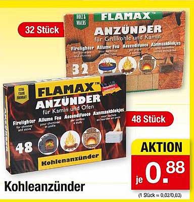 FLAMAX Anzünder für Grillkohle und Kamin - Aktionsangebot