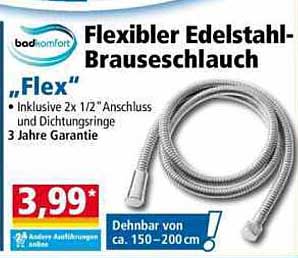 Flexibler Edelstahl-Brauseschlauch "Flex"