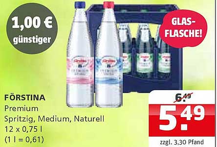 FÖRSTINA Premium Spritzig, Medium, Naturell 12 x 0,75 l