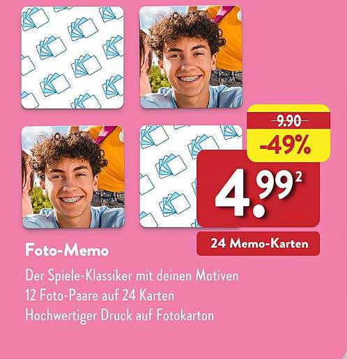 Foto-Memo – Der Spiele-Klassiker mit deinen Motiven