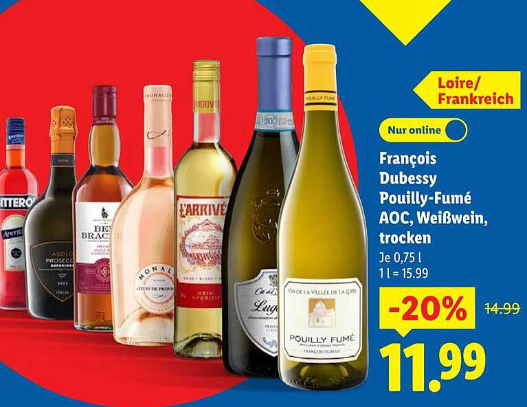 Français Dubessy Pouilly-Fumé AOC, Weißwein, trocken