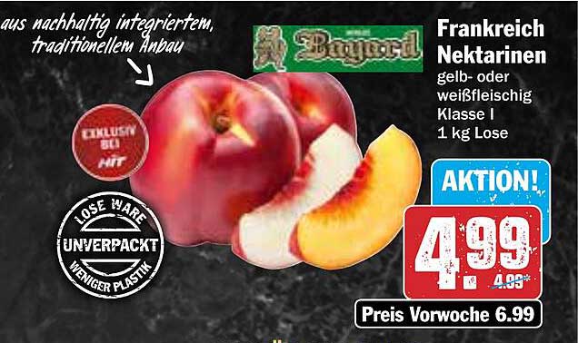 Frankreich Nektarinen - gelb- oder weißfleischig, Klasse I, 1 kg Lose