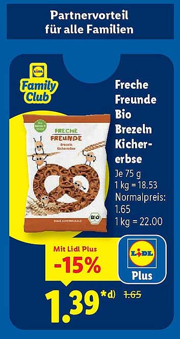 Freche Freunde Bio Brezeln Kichererbsen - Gesund snacken mit Spaß!
