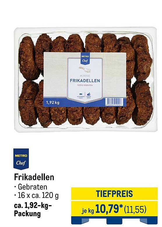 Frikadellen - Gebraten, 1,92 kg Packung