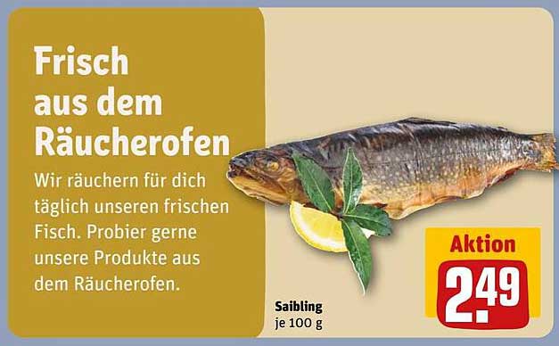 Frisch aus dem Räucherofen - Saibling je 100 g