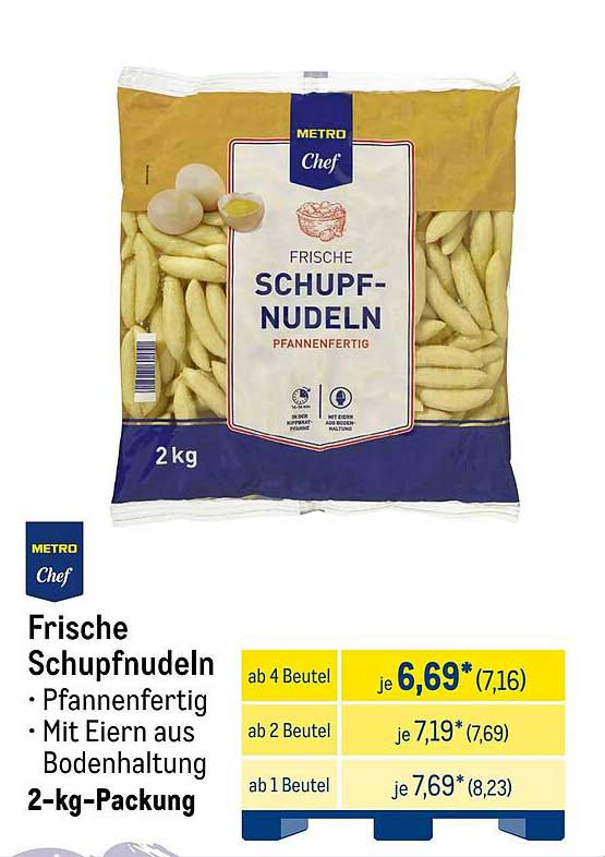 Frische Schupfnudeln 2-kg-Packung