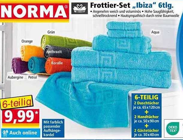 Frottier-Set „Ibiza“ 6tlg. - Weich und Voluminös