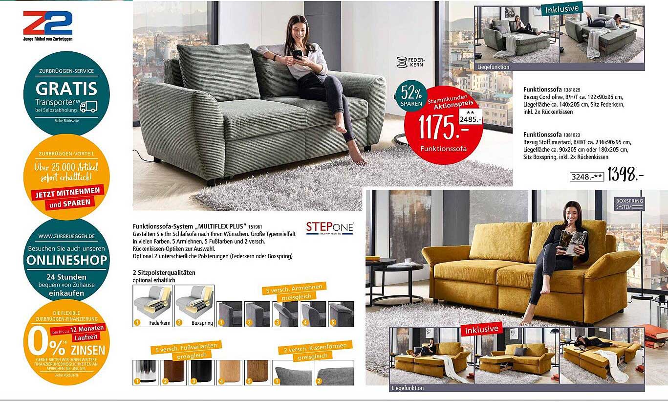 Funktionsofa-System "MULTIFLEX PLUS"