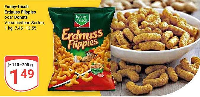 Funny-frisch Erdnuss Flippies oder Donuts - Verschiedene Sorten