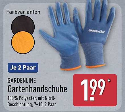 GARDENLINE Gartenhandschuhe - 2 Paar