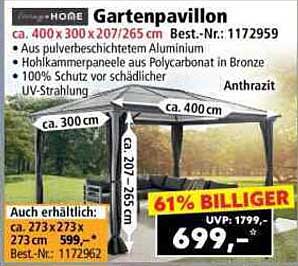 Gartenpavilion in Anthrazit – Ihr perfekter Begleiter für den Garten