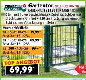 Gartentor Power Garden ca. 130 x 106 cm