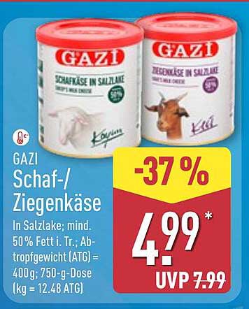 GAZI Schaf-/Ziegenkäse in Salzlake - 37% günstiger!
