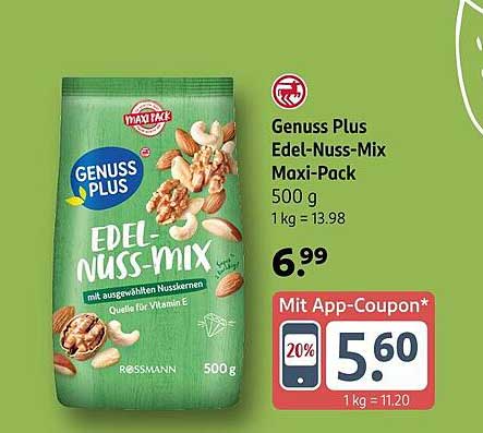 Genuss Plus Edel-Nuss-Mix Maxi-Pack 500 g
