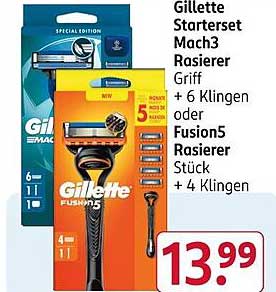 Gillette Starterset Mach3 Rasierer + Fusion5 Rasierer
