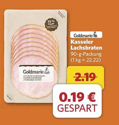 Goldmarie Kasseler Lachsbraten 90-g-Packung